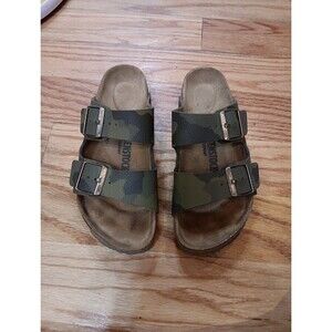 Birkenstock Size 38 BS Arizona Birko-Flor Desert Soil Camo Green‎ Unisex Sandal